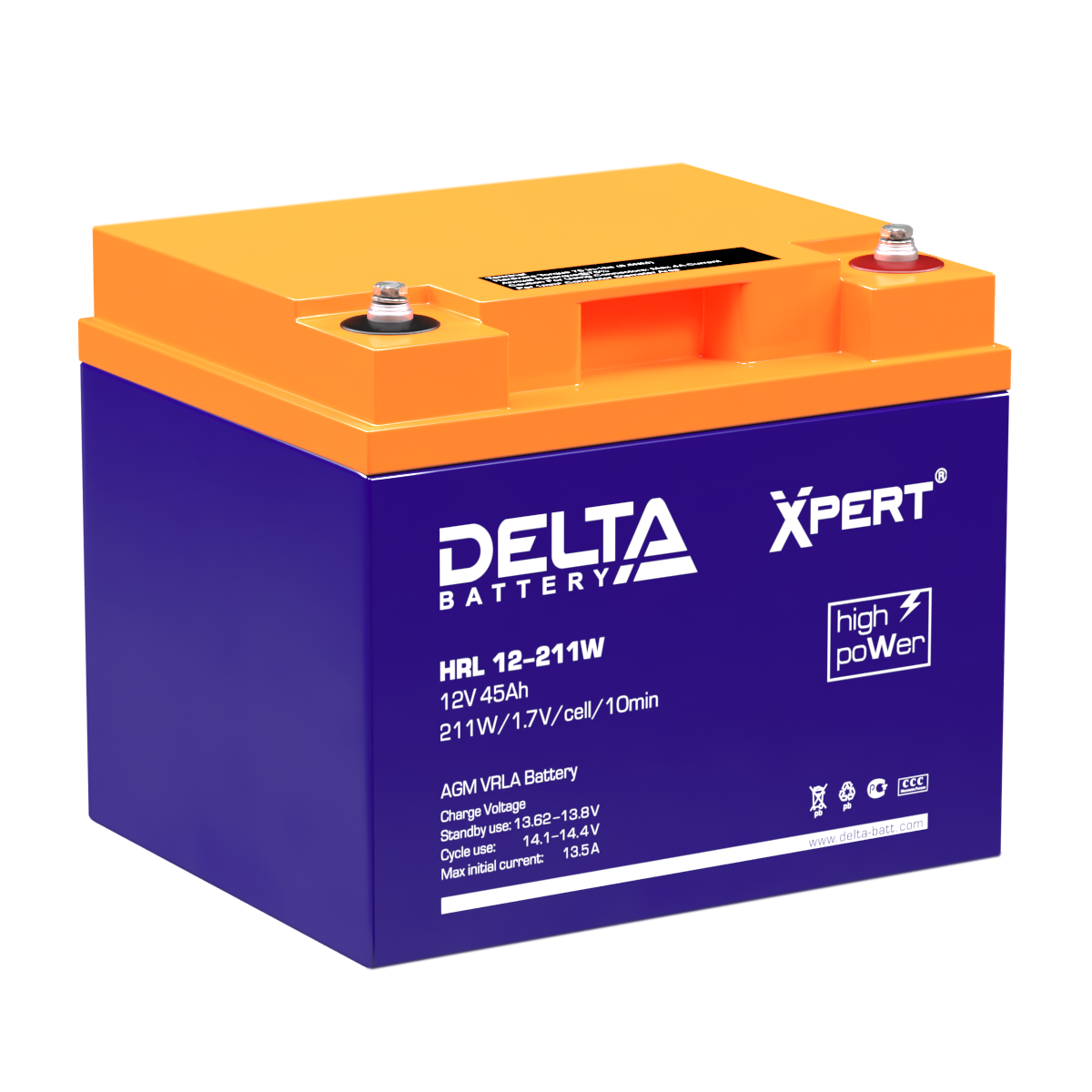 Аккумуляторная батарея Delta HRL12-211W (45Ah)