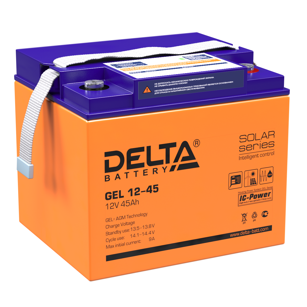 Аккумуляторная батарея Delta GEL 12-45
