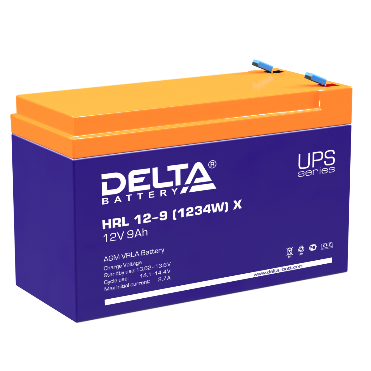 Аккумуляторная батарея Delta HRL 12-9 (1234W) X