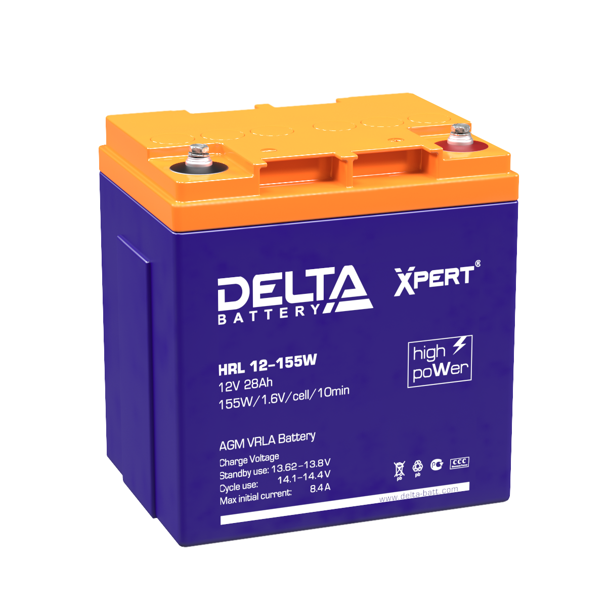 Аккумуляторная батарея Delta HRL12-155W (26Ah)