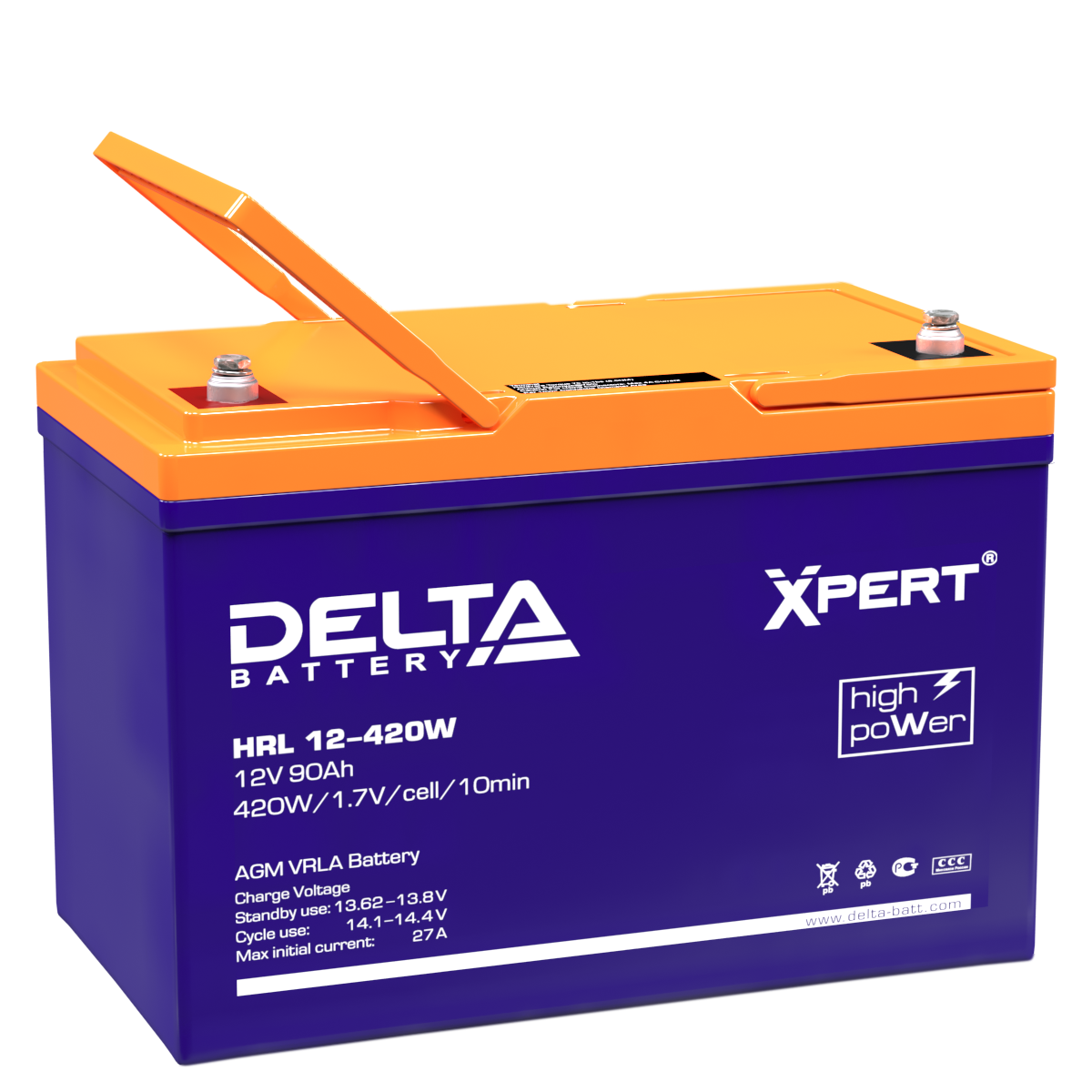 Аккумуляторная батарея Delta HRL12-420W (90Ah)